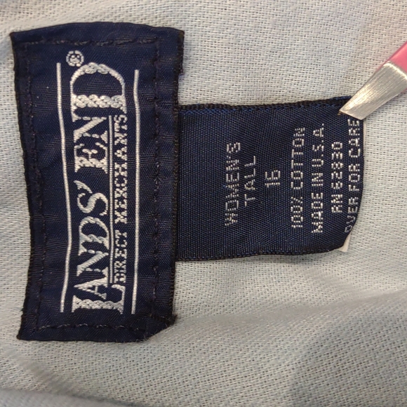 Lands' End Classic 100% Cotton Denim 5 Pocket Hi Waist Straight Leg Blue Jeans - Picture 9 of 13